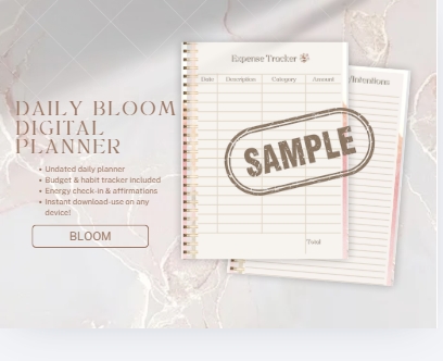 Daily Bloom planner sample pages