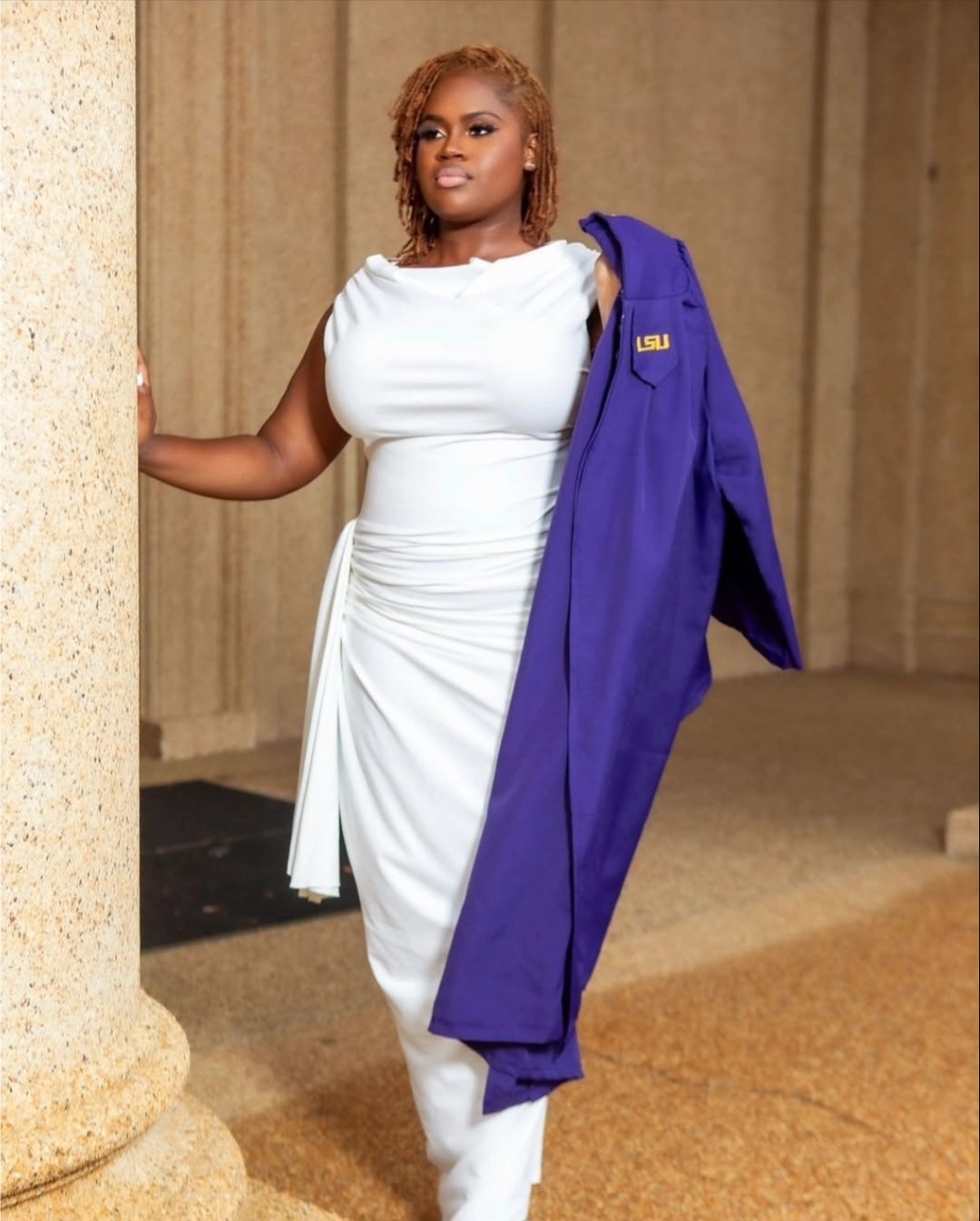 Gina Vonne, founder of Gina Vonne Co, in her LSU graduation portrait